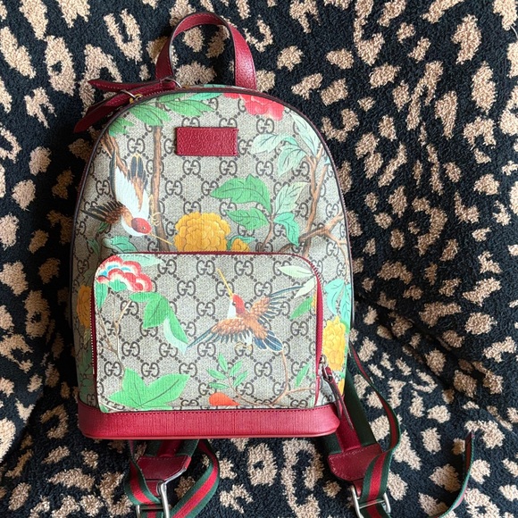 Gucci Floral and Bird Print Backpack - Picture 1 of 9